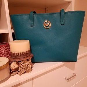 Michael Kors Turcois Leather Tote